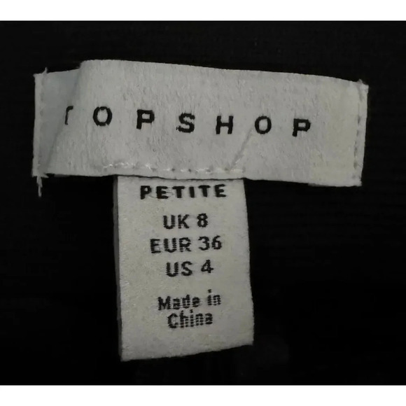 Topshop Women Black Faux Leather Ankle Side Zip US Size 4 Petite 4P NWT - Picture 8 of 10